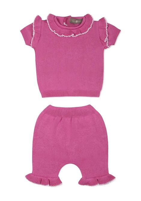 Completo 2 pezzi con ruches LITTLE BEAR | 1119PEONIA/GLICINE